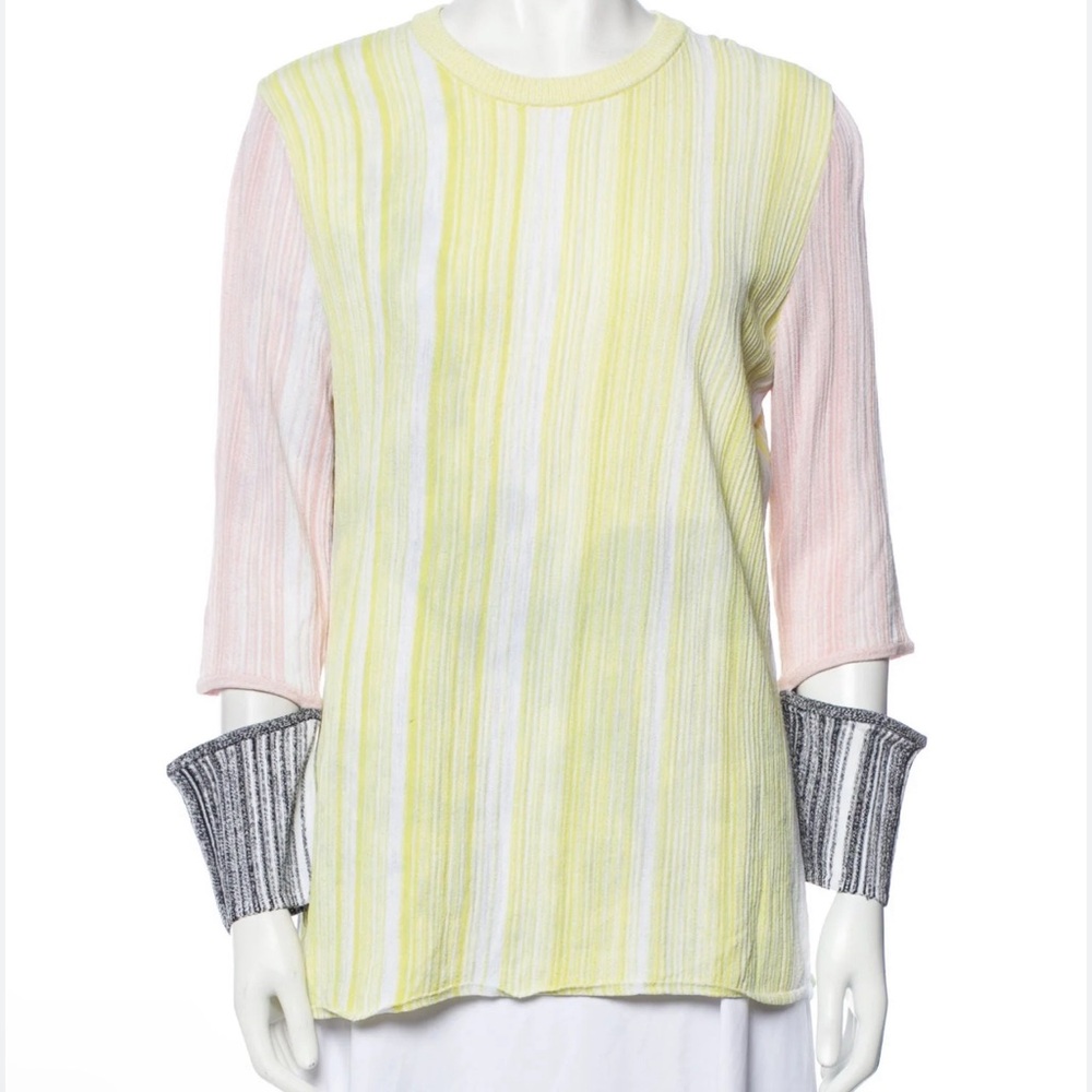 SportMax Striped Scoop Neck Sweater
